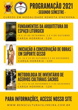 ESCOLA DE BENS CULTURAIS LANÇA NOVOS CURSOS PARA 2021